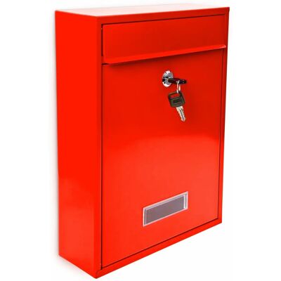Relaxdays Red Mailbox - Mailbox Modern Design Compact Relaxdays Red Mailbox - Mailbox Modern Design Compact