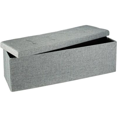 Relaxdays Stauraum-Box - Großes Faltbares Leinenbank - 38x114x38cm Relaxdays Stauraum-Box - Großes Faltbares Leinenbank - 38x114x38cm