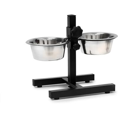 Relaxdays Ciotola Elevata per Cani - Supporto Regolabile In Acciaio Inox Relaxdays Ciotola Elevata per Cani - Supporto Regolabile In Acciaio Inox