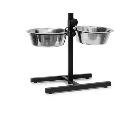 Relaxdays Ciotole Rialzate per Cani - Regolabile, Acciaio Inox Relaxdays Ciotole Rialzate per Cani - Regolabile, Acciaio Inox