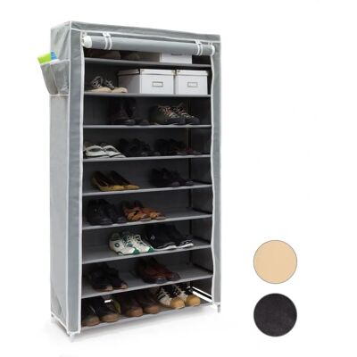 Organisateur de chaussures Relaxdays en acier - 9 étagères, 45 paires - Noir/Blanc Organisateur de chaussures Relaxdays en acier - 9 étagères, 45 paires - Noir/Blanc