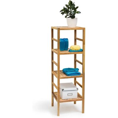 RELAXDAYS Holzsäulenschrank - 4 Regale - Natur RELAXDAYS Holzsäulenschrank - 4 Regale - Natur