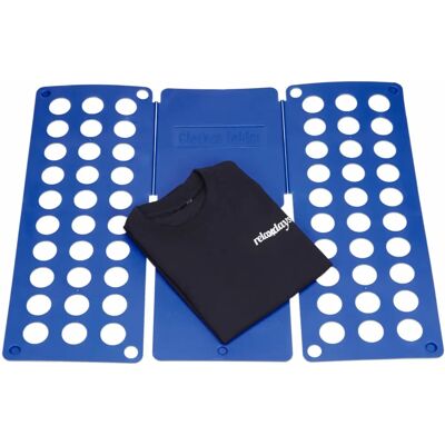 Relaxdays Tavoletta Piega Vestiti - Risparmio Spazio, Guida in 7 Passaggi, Blu Relaxdays Tavoletta Piega Vestiti - Risparmio Spazio, Guida in 7 Passaggi, Blu