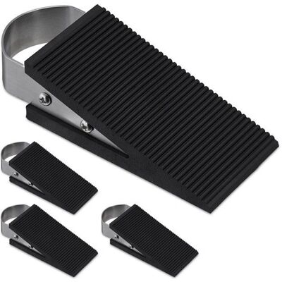 RELAXDAYS - Ensemble de 4 Arrêt-porte - Caoutchouc Antidérapant & Acier Inoxydable - Protège Sols - Portable - Publicité RELAXDAYS - Ensemble de 4 Arrêt-porte - Caoutchouc Antidérapant & Acier Inoxydable - Protège Sols - Portable - Publicité