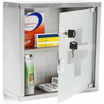 Relaxdays - Armadietto per medicinali - Argento Relaxdays - Armadietto per medicinali - Argento