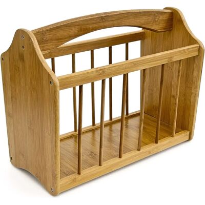 Relaxdays Porte-revues en Bambou - DIN A4 Compatible - Rangement Élégant - Publicité Relaxdays Porte-revues en Bambou - DIN A4 Compatible - Rangement Élégant - Publicité