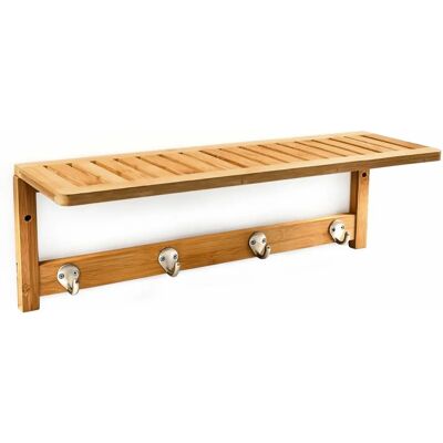 Relaxdays Bamboe Badkamer Wandplank - 18x50cm - Wandhaak Relaxdays Bamboe Badkamer Wandplank - 18x50cm - Wandhaak