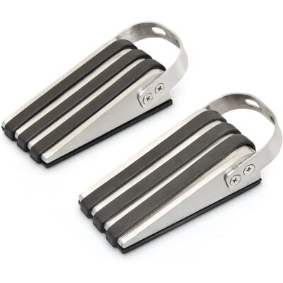 Relaxdays Türstopper - Edelstahl, Schwarz - Set mit 2 Relaxdays Türstopper - Edelstahl, Schwarz - Set mit 2