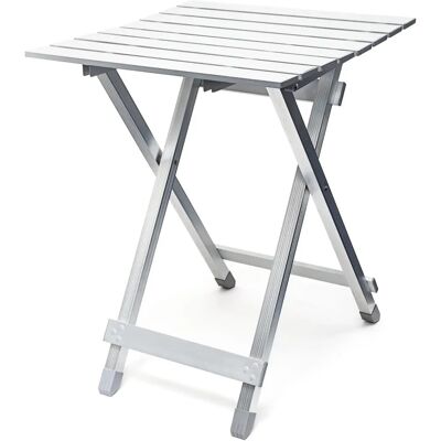 Relaxdays Udendørsbord Sølv - Foldbart, Aluminium, 61cm Relaxdays Udendørsbord Sølv - Foldbart, Aluminium, 61cm
