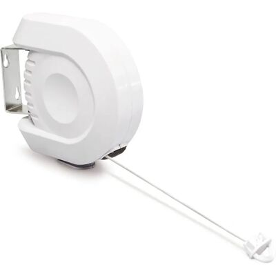 Relaxdays Tendedero retráctil automático - 12m, Blanco Relaxdays Tendedero retráctil automático - 12m, Blanco