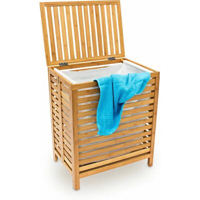 Cesto de Ropa Sucia de Bambú - 100L, con Tapa Cesto de Ropa Sucia de Bambú - 100L, con Tapa