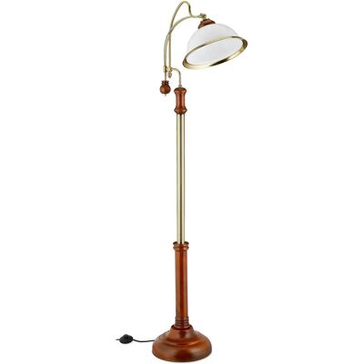 Relaxdays Vintage Art Nouveau Stehlampe - Verstellbarer Schirm - Holzfuß - Indirekte Beleuchtung Relaxdays Vintage Art Nouveau Stehlampe - Verstellbarer Schirm - Holzfuß - Indirekte Beleuchtung