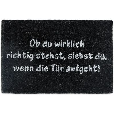 Relaxdays Black Rectangular Coconut Doormat - Indoor/Outdoor Relaxdays Black Rectangular Coconut Doormat - Indoor/Outdoor