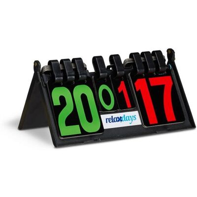 Relaxdays Tischtennis Ausrüstung - Faltbares Doppelseitiges Punktestand - Schwarz Relaxdays Tischtennis Ausrüstung - Faltbares Doppelseitiges Punktestand - Schwarz