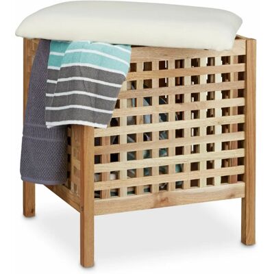 Relaxdays 10020156 bath step - Stable Wooden Stool with Storage Relaxdays 10020156 bath step - Stable Wooden Stool with Storage