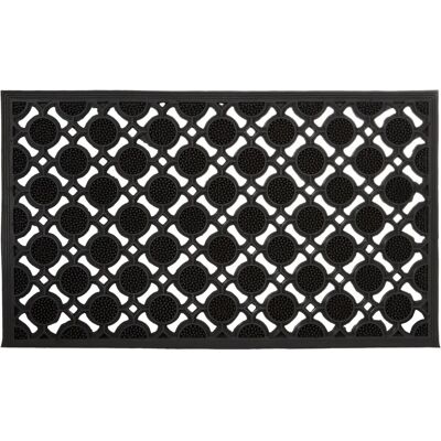 Relaxdays Felpudo de goma - 75x45cm Negro Rectangular para entrada Relaxdays Felpudo de goma - 75x45cm Negro Rectangular para entrada
