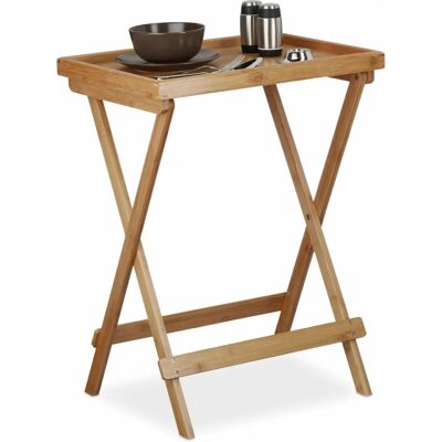 Relaxdays Bambus Klapptisch - 66x50x38,5 cm - Platzsparend Relaxdays Bambus Klapptisch - 66x50x38,5 cm - Platzsparend