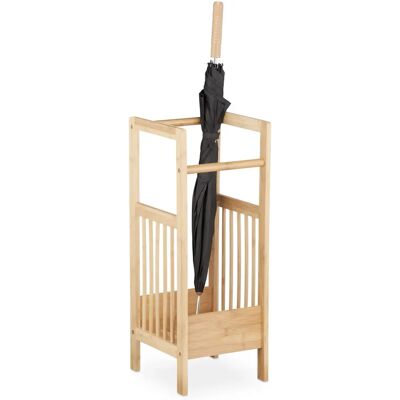 Relaxdays Bambus Regenschirmständer - Natur, Quadratische Basis, 64x25x26,5 cm Relaxdays Bambus Regenschirmständer - Natur, Quadratische Basis, 64x25x26,5 cm