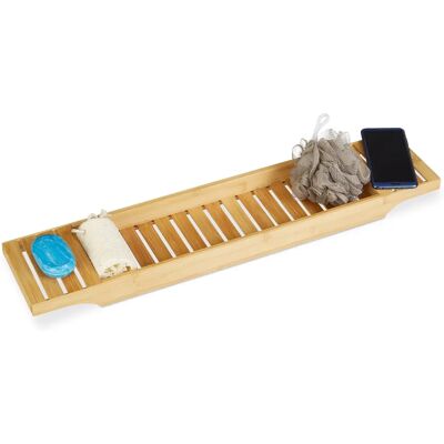 Relaxdays Bambus Badewannenablage - Natur, 68,5x14,5cm Relaxdays Bambus Badewannenablage - Natur, 68,5x14,5cm