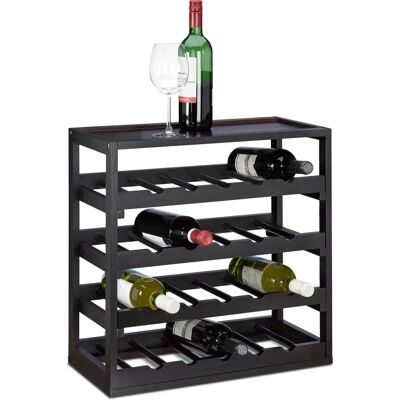 Relaxdays Schwarzes Holz-Weinregal - 20 Flaschen Lagerung Relaxdays Schwarzes Holz-Weinregal - 20 Flaschen Lagerung