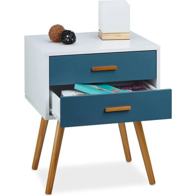 Relaxdays Skandinavische Retro-Kommode - Zwei Schubladen Relaxdays Skandinavische Retro-Kommode - Zwei Schubladen