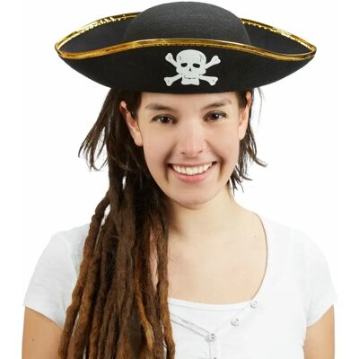 Relaxdays Cappello da Pirata con Teschio - Accessorio per Costume Relaxdays Cappello da Pirata con Teschio - Accessorio per Costume