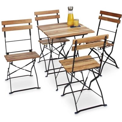 Ensemble de meubles de camping Relaxdays - Noir, Naturel, Bois - Publicité Ensemble de meubles de camping Relaxdays - Noir, Naturel, Bois - Publicité