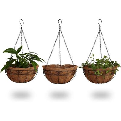 RELAXDAYS Hängande kokosplantkorgar - 33L, 35cm RELAXDAYS Hängande kokosplantkorgar - 33L, 35cm