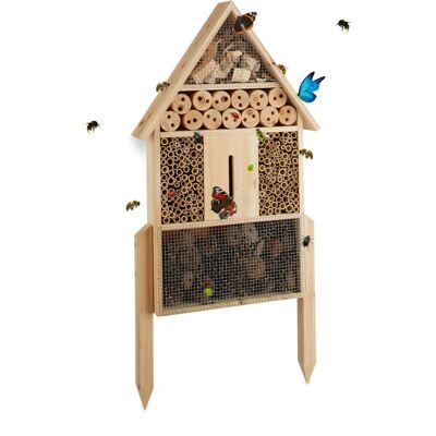Relaxdays - Insect Hotel Stand - Beige - Hotel per insetti Relaxdays - Insect Hotel Stand - Beige - Hotel per insetti