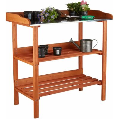 Relaxdays 10020727 Support pour Plantes - Table de Jardinage - Publicité Relaxdays 10020727 Support pour Plantes - Table de Jardinage - Publicité