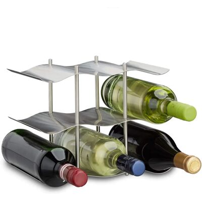 Relaxdays Support à vin en acier inoxydable 9 bouteilles Relaxdays Support à vin en acier inoxydable 9 bouteilles