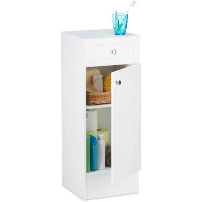 Relaxdays Weiß Badezimmer-Schrank - Höhenverstellbare Regale Relaxdays Weiß Badezimmer-Schrank - Höhenverstellbare Regale