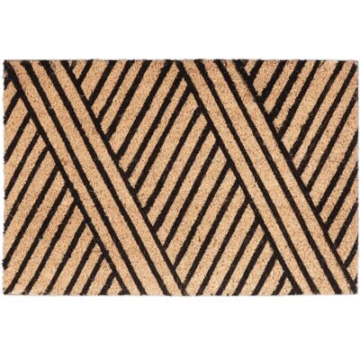 Relaxdays Felpudo de Coco - Rectangular, Beige y Negro - Interior/Exterior Relaxdays Felpudo de Coco - Rectangular, Beige y Negro - Interior/Exterior