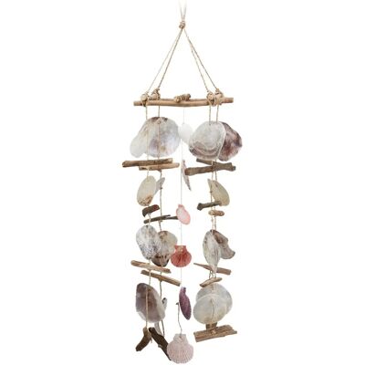 Relaxdays Wind Gong - Veelkleuren Hout - Decoratie voor binnen en buiten Relaxdays Wind Gong - Veelkleuren Hout - Decoratie voor binnen en buiten
