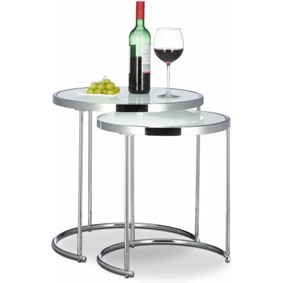 Relaxdays Modern stål stapelbar soffbord Relaxdays Modern stål stapelbar soffbord
