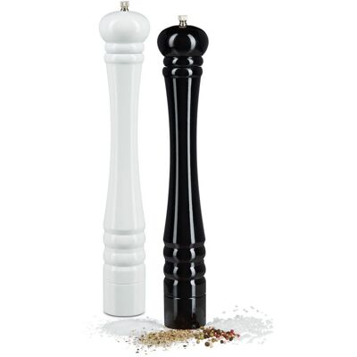 Relaxdays - Pepper Grinder - Ceramic Burr - Wood - Set Relaxdays - Pepper Grinder - Ceramic Burr - Wood - Set
