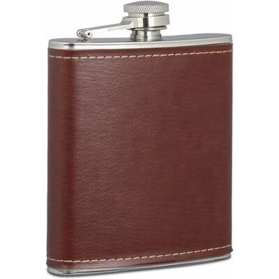 Relaxdays 200 ml Edelstahl Leder Reisethermometer Relaxdays 200 ml Edelstahl Leder Reisethermometer