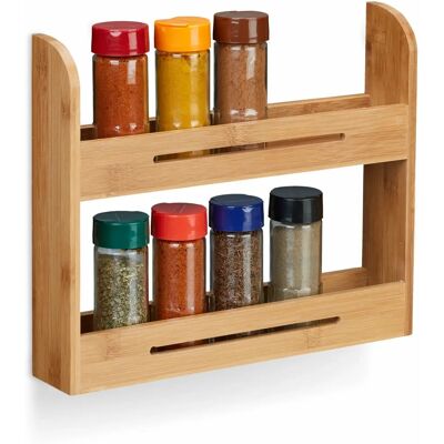 Relaxdays Bamboo Spice Container - Natural, 26x31x6cm Relaxdays Bamboo Spice Container - Natural, 26x31x6cm
