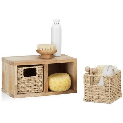 Étagère Murale RELAXDAYS avec Paniers - Bois Naturel, 4 Paniers, Espace Ajustable - Publicité Étagère Murale RELAXDAYS avec Paniers - Bois Naturel, 4 Paniers, Espace Ajustable - Publicité