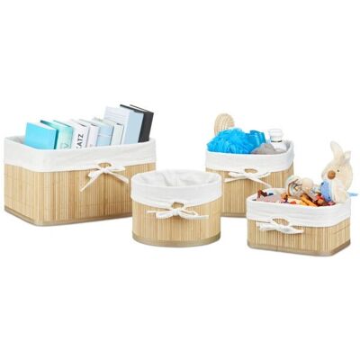 Relaxdays Bambus Aufbewahrungsbox-Set - Robust & Stilvoll Relaxdays Bambus Aufbewahrungsbox-Set - Robust & Stilvoll