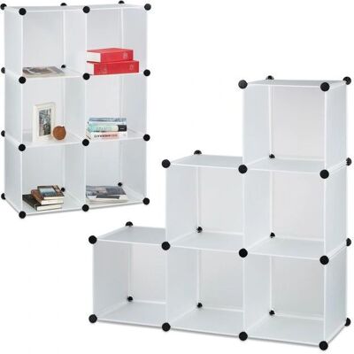 Relaxdays Estantería Modular - 6 Compartimentos - Blanco Relaxdays Estantería Modular - 6 Compartimentos - Blanco