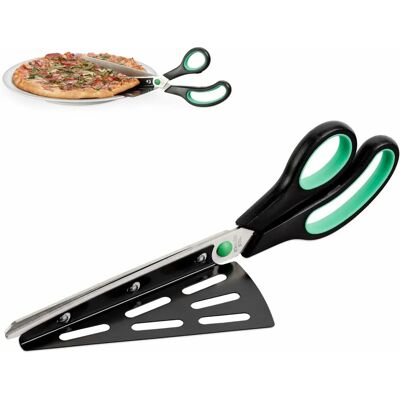 Relaxdays 10022577 Pizzaschneider - Pizza- und Serviermesser - Edelstahl, schwarz-grün Relaxdays 10022577 Pizzaschneider - Pizza- und Serviermesser - Edelstahl, schwarz-grün
