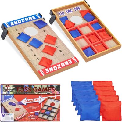Relaxdays 2-in-1 Cornhole & Tic Tac Toe Wurfspiel Relaxdays 2-in-1 Cornhole & Tic Tac Toe Wurfspiel