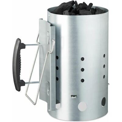Relaxdays Accendifuoco in Acciaio - 30x30x19.5cm - Accessorio Barbecue Relaxdays Accendifuoco in Acciaio - 30x30x19.5cm - Accessorio Barbecue
