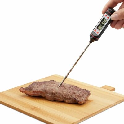 Relaxdays Termômetro Digital de Cozinha em Aço Inoxidável - Acessório para Churrasco Externo Relaxdays Termômetro Digital de Cozinha em Aço Inoxidável - Acessório para Churrasco Externo