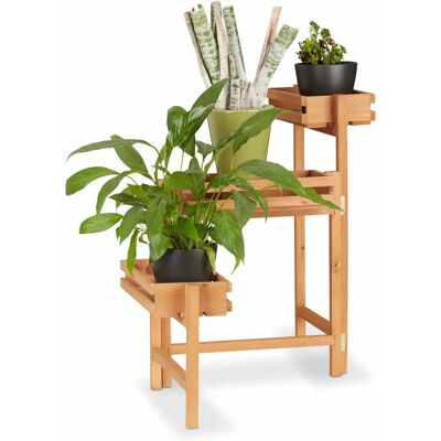 Relaxdays Plantenrek - Meerlaagse Houten Plank voor Binnen & Buiten Relaxdays Plantenrek - Meerlaagse Houten Plank voor Binnen & Buiten