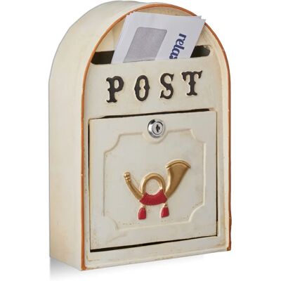 Cassetta postale vintage Relaxdays - Design rustico, Beige, 30x20x8 cm Cassetta postale vintage Relaxdays - Design rustico, Beige, 30x20x8 cm