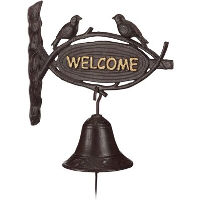 Relaxdays Cloche d'Entrée en Fonte Rustique - Décoration Extérieure - Publicité Relaxdays Cloche d'Entrée en Fonte Rustique - Décoration Extérieure - Publicité
