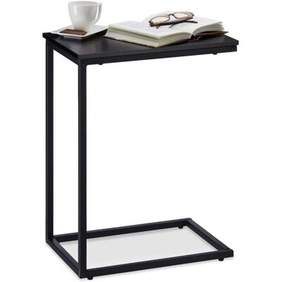 Relaxdays Svart Sidobord & Kaffebord - Metall, Melamin, 61x30x45cm Relaxdays Svart Sidobord & Kaffebord - Metall, Melamin, 61x30x45cm