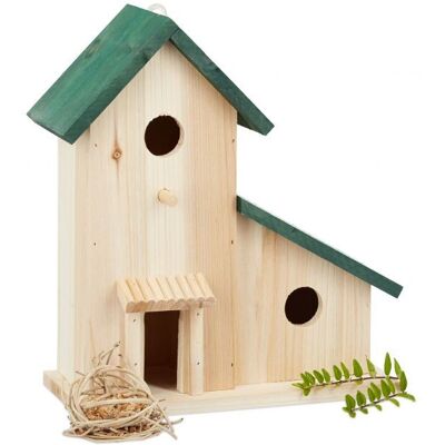 Relaxdays - NestFeeder30.5x26x12 - Grön - Fågelhus Relaxdays - NestFeeder30.5x26x12 - Grön - Fågelhus